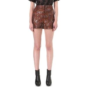 Sandro tiger print high waisted shorts